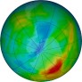 Antarctic ozone map for 2024-07-17